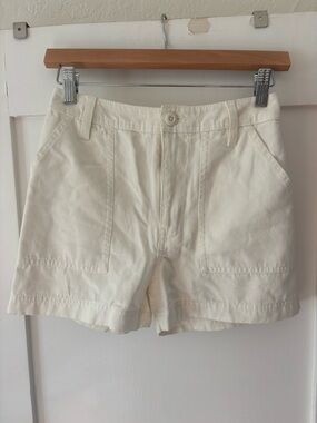 Vans Cream High-Rise Cotton Shorts